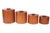 Chic Mid Century Danish Modern style teak canisters, Made in Japan by Otagiri. Circa 1960;s The set consists of four...