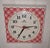 Vintage German Wall Clock in White Plastic with Red Decor by Meister, 1970s For Sale - Image 3 of 6