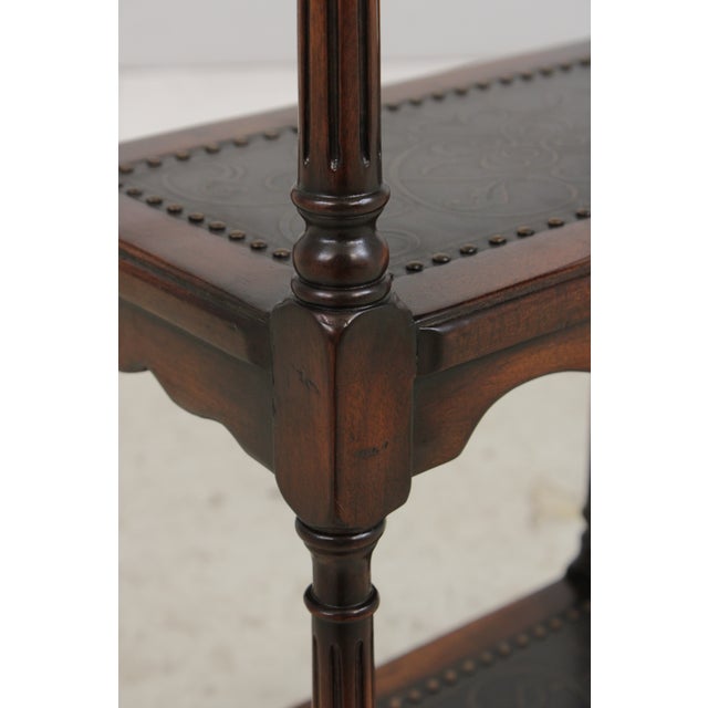 Theodore Alexander 3 Tier Metal Top Stand Table For Sale - Image 16 of 17
