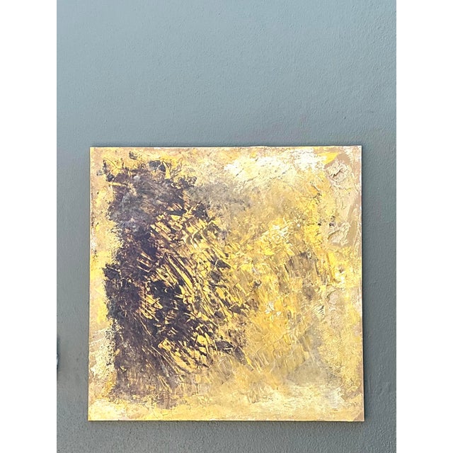 Vintage Original Abstract Oil on Canvas For Sale - Image 4 of 12