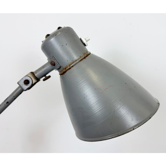 Large Grey Industrial Workshop Table Lamp, 1960s For Sale - Image 15 of 18
