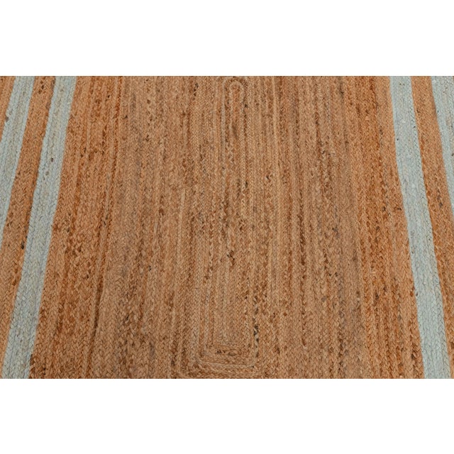 Boho Chic 2'x3' Soft Sea Green Jute Braided Handmade Bohemian Rug For Sale - Image 3 of 11