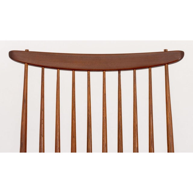 1960s George Nakashima Walnut New Rocking Chair, 1962 For Sale - Image 5 of 11