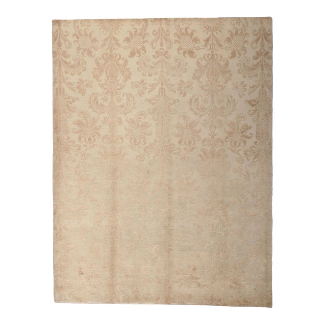 Vintage Indian Damask Rug 07’09 X 10’00 For Sale