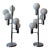 Vintage Pair of Robert Sonneman Style Waterfall Lamps For Sale