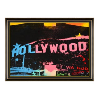 20th Century the Original Famous Hollywood Sign Oil Painting Steve Kaufman For Sale
