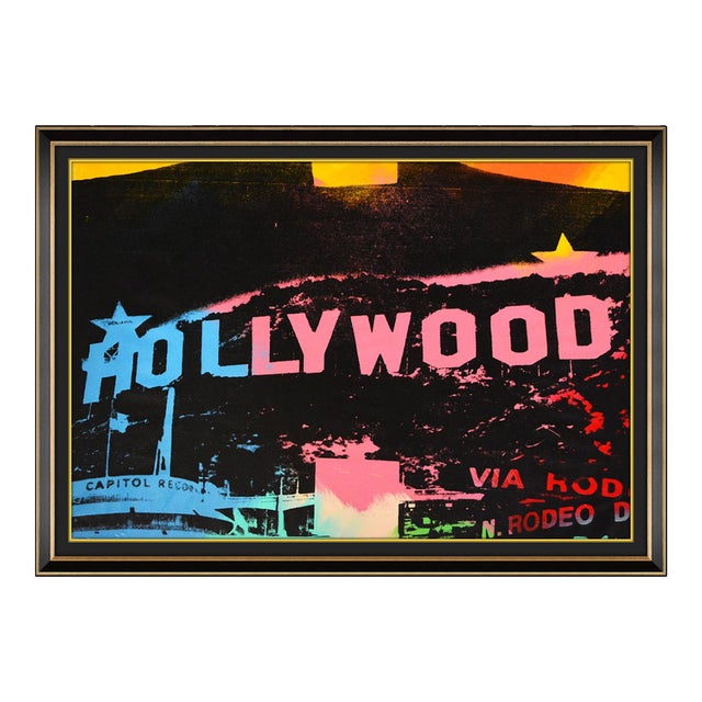 20th Century the Original Famous Hollywood Sign Oil Painting Steve Kaufman For Sale