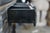 Vintage Chinoiserie Black Lacquered Floral Bird Writing Desk Library Table 35" For Sale - Image 16 of 18