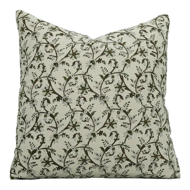 Fabdivine Handmade Block Printed Cushion Cover 14x14 Inch Duck Canvas- Varanasi For Sale