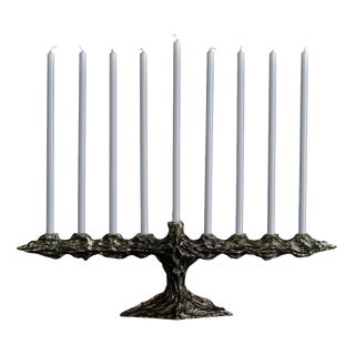 Omnia Vanitas Vanité 30 Candelabra in Patinated Cast Bronze by William Guillon For Sale