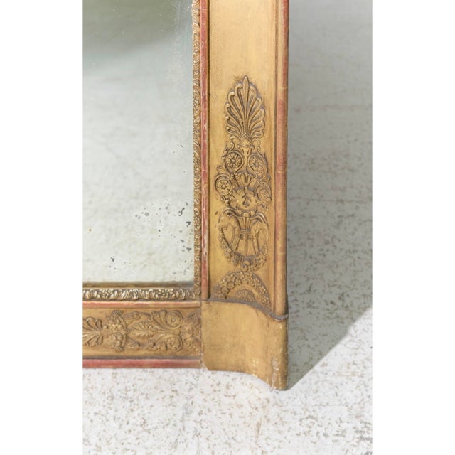 Late 19th Century French Empire Style Gold Framed Mirror For Sale - Image 4 of 4