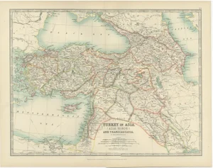 Antique Map of Turkey in Asia, 1903