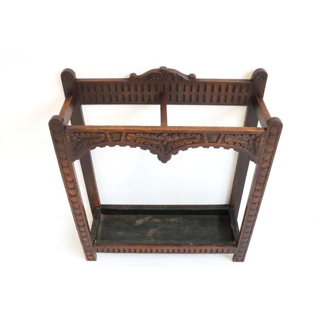 Black Antique French Renaissance Revival Umbrella Stand, 1880 For Sale - Image 8 of 9