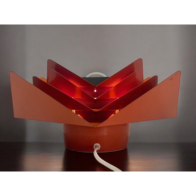 Wall Lamp in Orange Metal from Bito, Denmark, 1960s For Sale - Image 4 of 8