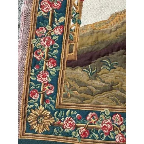 Vintage French Aubusson Style Jacquard Tapestry, 2000s For Sale - Image 11 of 18