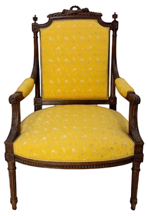 19th Century French Walnut Fauteuil Armchair