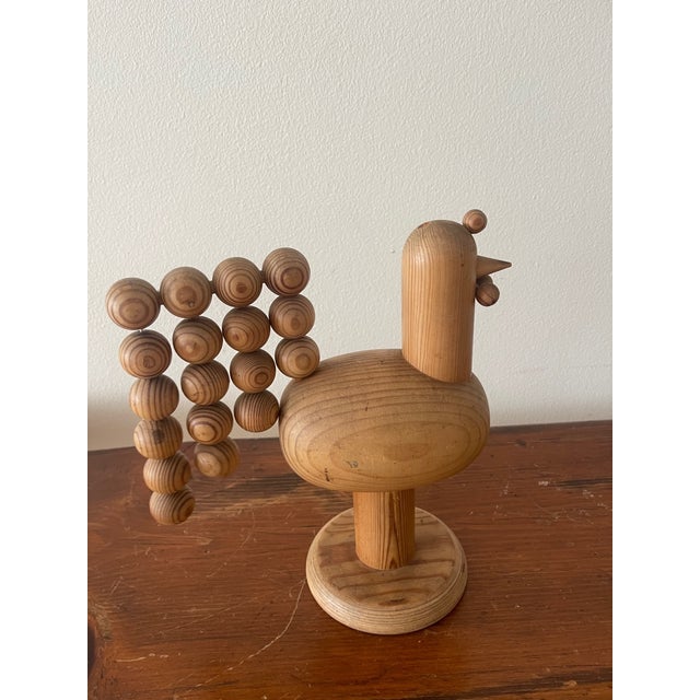 Folk Art 1970s Wooden Rooster by Kaija Aarikka for Aarikka For Sale - Image 3 of 5