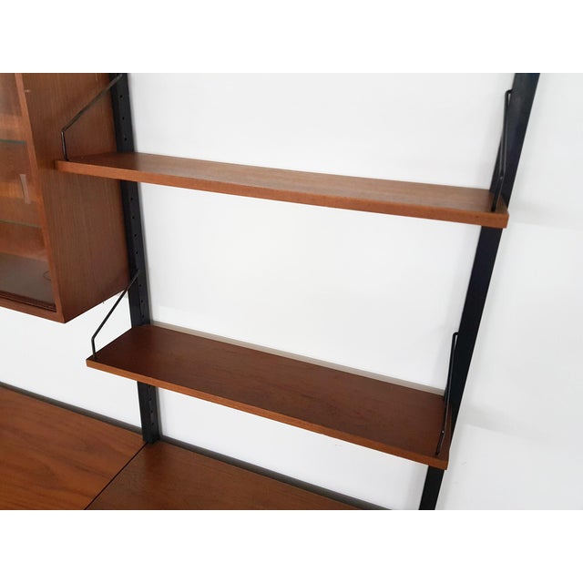 Large Danish Teak Wall Units by Poul Cadovius for Royal System, 1950s For Sale - Image 9 of 18