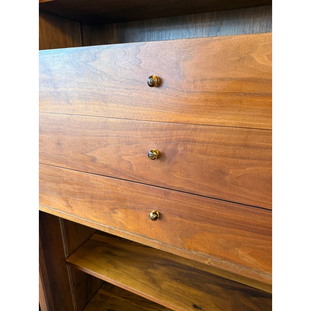 Glenn of California American Walnut Bookshelf + Drawers, Mid 20th Century For Sale - Image 12 of 12