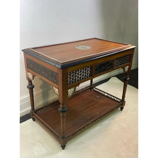 Traditional 1920s Moorish Wood Center Table For Sale - Image 3 of 9