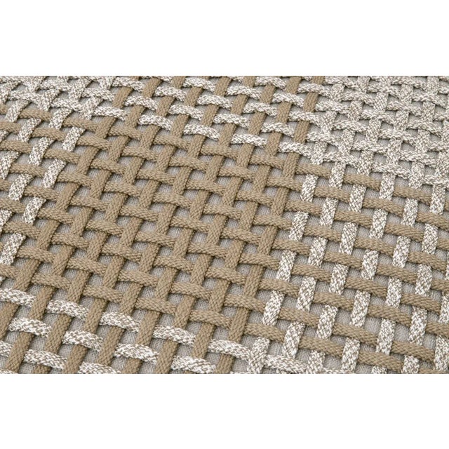 2020s Cross Accent Cube Taupe Stripe For Sale - Image 5 of 6