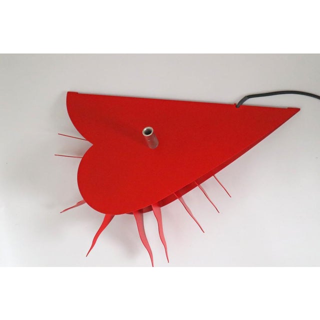Metal One for the Recession Wall Lamp in Red Heart Shape by Ingo Maurer, 1994 For Sale - Image 7 of 14