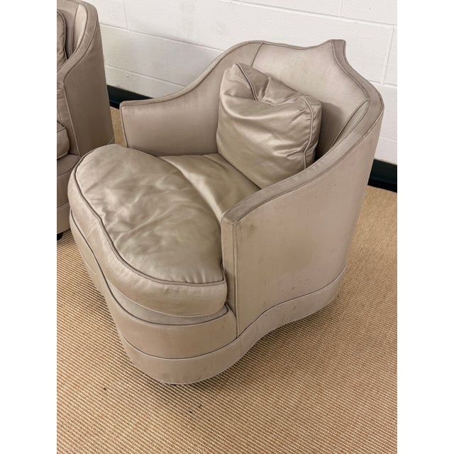 James Mont Extraordinary James Mont Club Chairs, a Pair For Sale - Image 4 of 8