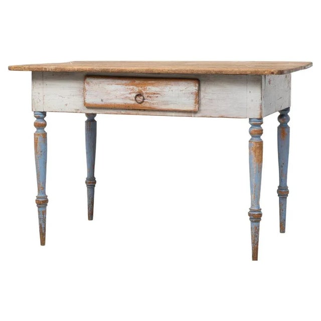 Small Swedish Folk Art Table, 1800s For Sale - Image 14 of 14