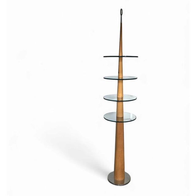 Display Tower with Glass Plates, 1980s For Sale - Image 5 of 5