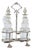 Silver and Glass Cruet, Set of 3 For Sale