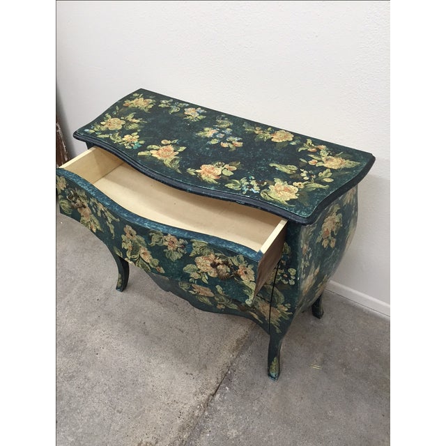 HandPainted Floral Green Bombay Chest Chairish