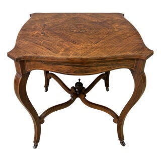 Inlaid Rosewood Occasional Table, 1900 For Sale