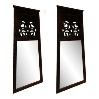 Rustic Teak Floor Mirror For Sale