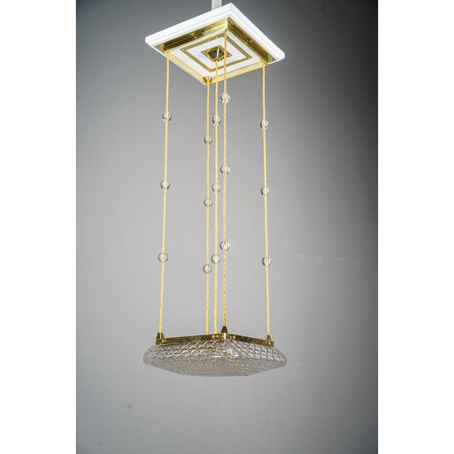 Art Deco Pendant with Cut Glass Shade, Vienna, Austria, 1920s For Sale - Image 18 of 18