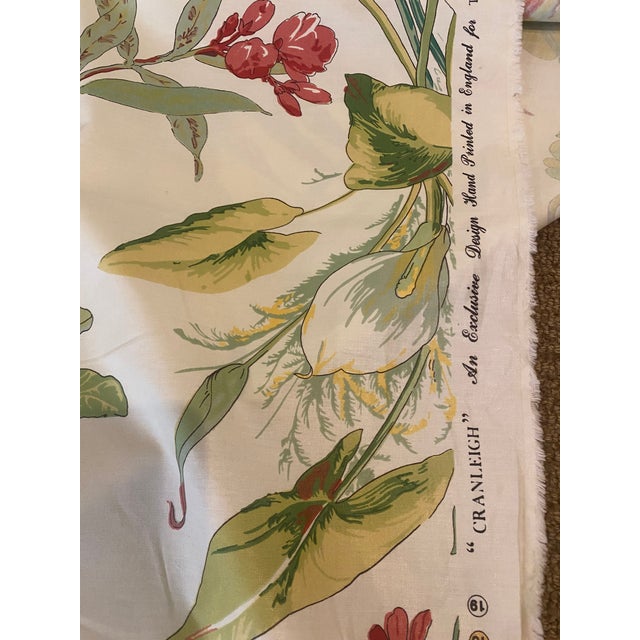 Vintage Travers Tropical Floral Fabric -3 Yard Piece For Sale - Image 4 of 4