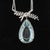 Platinum Necklace With 48.67-Carat Pear-Cut Aquamarine & Diamonds For Sale - Image 13 of 18