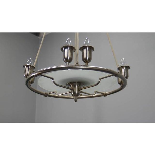 Art Deco Eight-Light Chandelier by Franta Anýž for IAS, Czechoslovakia, 1930s For Sale - Image 17 of 18