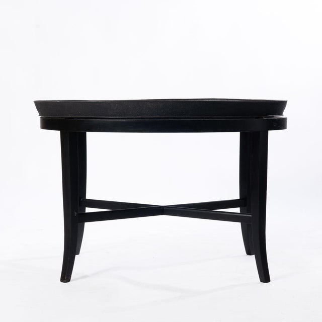 Early 20th Century Oval Tole Tray on Stand For Sale - Image 9 of 12