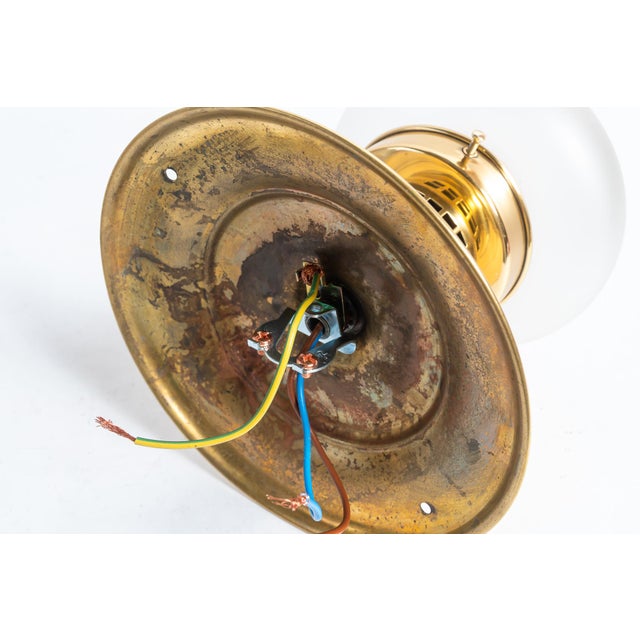 Ceiling Lamps with Glass Shades, Vienna, 1920s, Set of 2 For Sale - Image 15 of 16