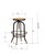 Farmhouse Wood & Iron Round Adjustable Stool For Sale In Nashville - Image 6 of 6