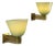 Vintage Murano Glass and Brass Wall Sconces by Tomaso Buzzi for Venini, 1940s, Set of 2 For Sale
