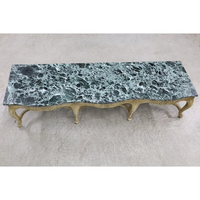 French Louis XV Style Marble Top Low Table or Bench, Early 20th Century For Sale - Image 3 of 3