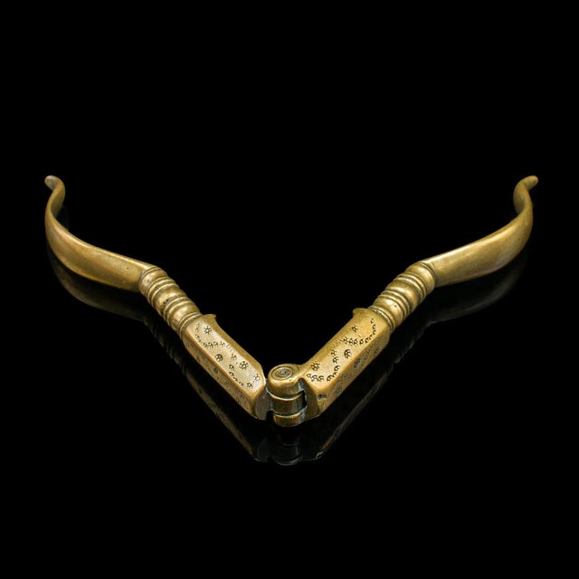 Metal 1800's Small Pair of Antique English Brass Pistachio Nutcrackers For Sale - Image 7 of 10