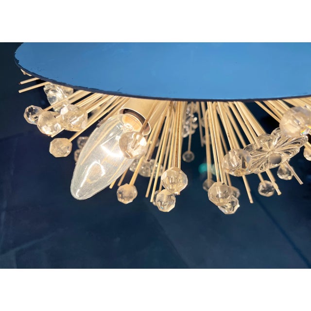 Mid 20th Century Mid-Century Austrian Flower Snowflake Pendant Lamp by Emil Stejnar for Rupert Nikoll, Vienna, Austria, 1950s For Sale - Image 5 of 18