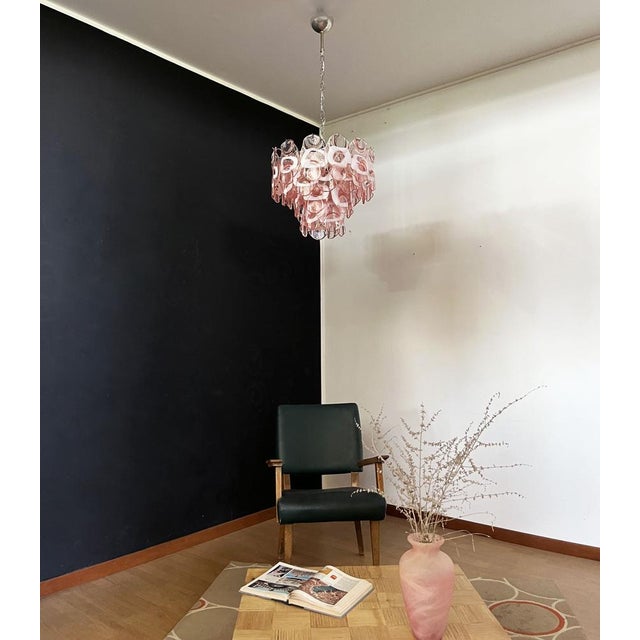 Glass Vintage Italian Murano Chandelier, 1990s For Sale - Image 7 of 16