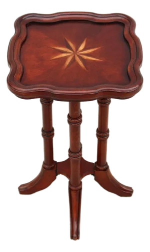 Vintage Traditional Colonial Revival Small Accent Table in Cherry and Rubberwood