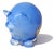Mid-Century Modern Murano Seguso Vetri d'Arte Vintge Opal Sky Blue Italian Art Glass Pig Figurine Sculpture With Origial Label For Sale - Image 3 of 8