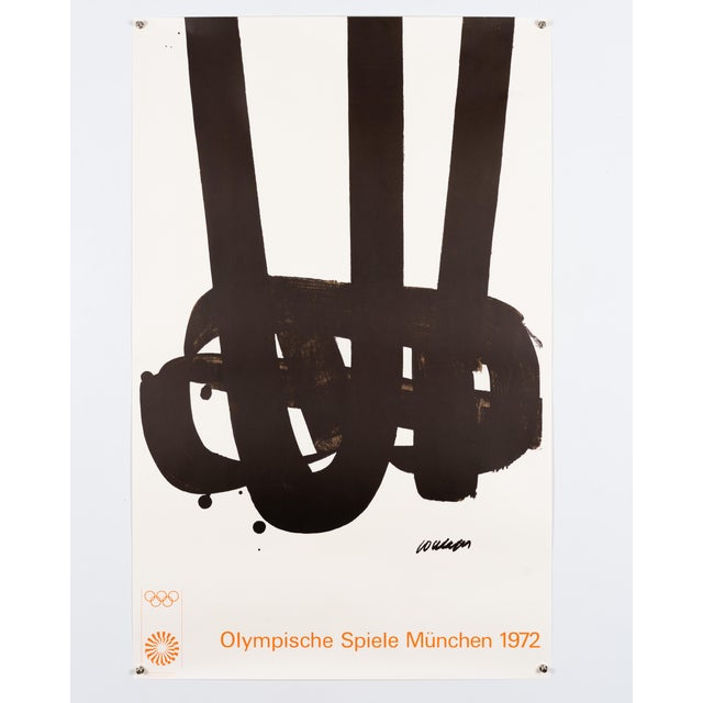 Olympia Munich Olympics Lithograph Poster by Pierre Soulages, 1972 For Sale - Image 3 of 9