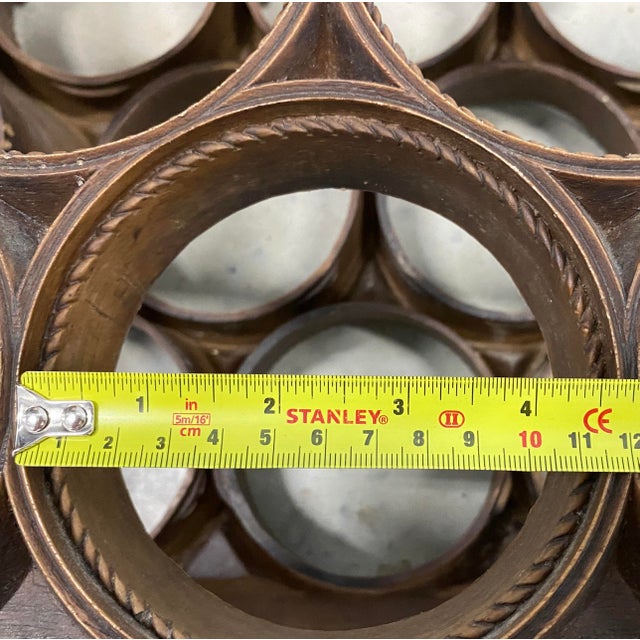 1970s 1970s Faux Wood Regency Style Wine Liquor Bottle Rack For Sale - Image 5 of 7