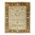 Modern Hand-Knotted Oushak Style Wool Area Rug in Soft Sky Blue and Ochre Gold For Sale
